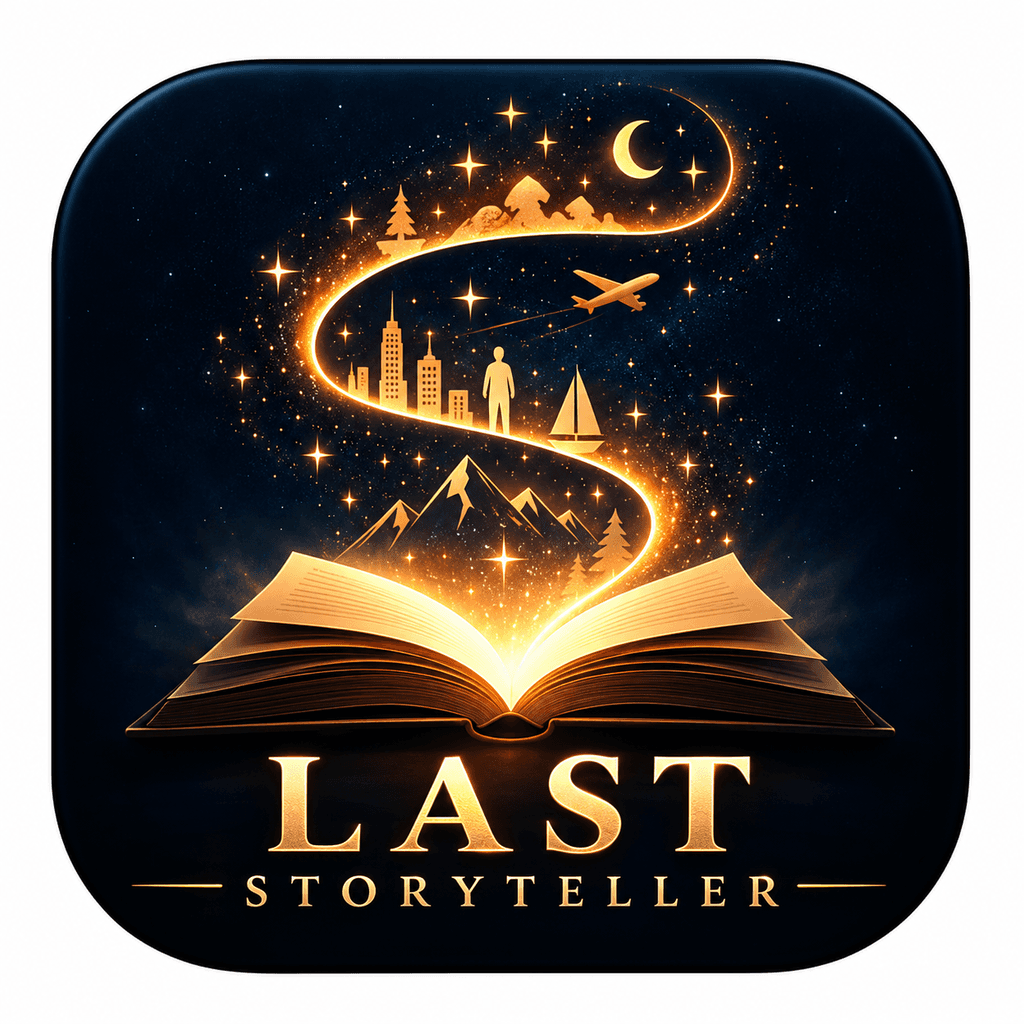 Last Storyteller open book and story path